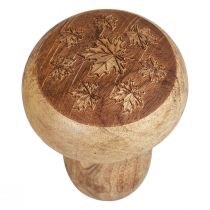 Prodotto Funghi in legno funghi decorativi legno naturale decorazione autunnale Ø10cm H12cm 2 pezzi