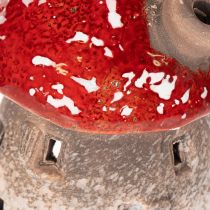 Prodotto Casa a forma di fungo, faro, statuetta decorativa in amanita muscaria con camino, 10 cm, 2 pezzi