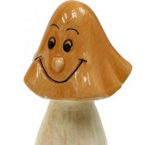 Prodotto Funghi decorativi in ceramica marrone figure decorative autunnali Ø6cm H10,5cm 3 pezzi