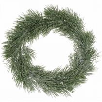 Ghirlanda natalizia rami di pino artificiale innevati Ø30cm