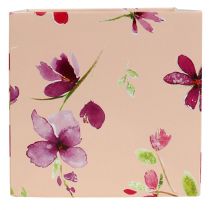 Sacco di carta 12 cm x 12 cm rosa con motivo 8 pezzi