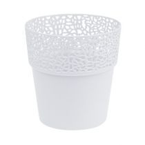 Cachepot in plastica bianco Ø14.5cm H15.5cm 1pz