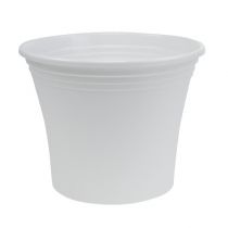Vaso in plastica &quot;Irys&quot; bianco Ø22cm H18cm, 1pz