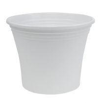 Vaso in plastica &quot;Irys&quot; bianco Ø25cm H21cm, 1pz