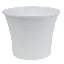 Vaso in plastica &quot;Irys&quot; bianco Ø29cm H24cm, 1pz