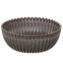 Prodotto Ciotola a coste, color antracite, decorativa, rotonda, 15 cm, 2 pezzi