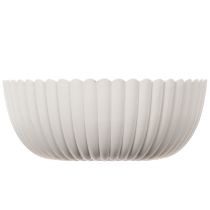 Prodotto Ciotola rotonda a coste, bianca, versatile per decorazioni, 15 cm, 2 pezzi