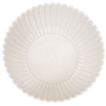 Prodotto Ciotola rotonda a coste, bianca, versatile per decorazioni, 15 cm, 2 pezzi