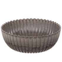 Prodotto Ciotola rotonda scanalata, contenitore decorativo per composizioni floreali, 20 cm, 2 pezzi