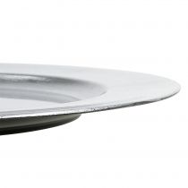 Prodotto Piatto in plastica argento Ø33cm con effetto smaltato
