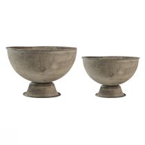 Prodotto Coppa trofeo decorativo in metallo grigio Ø12,5/15 cm set da 2