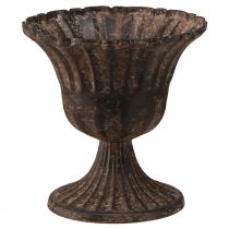 Prodotto Vaso tazza tazza decorativa in metallo marrone antico Ø14cm H12cm