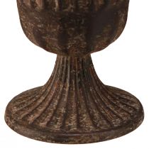 Prodotto Vaso tazza tazza decorativa in metallo marrone antico Ø14cm H12cm