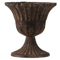 Prodotto Vaso tazza tazza decorativa in metallo marrone antico Ø14cm H12cm