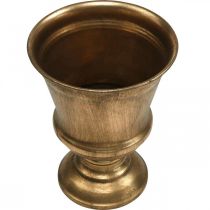 Vaso calice calice effetto oro decorazione antica metallo Ø14cm H18.5cm