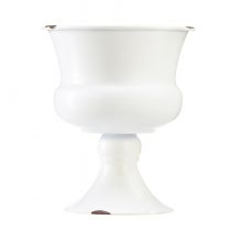 Prodotto Vaso trofeo color ruggine bianco, stile vintage shabby chic, Ø13,5cm, H15cm