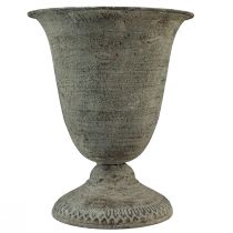 Prodotto Vaso a tazza in metallo grigio/marrone antico Ø20,5 cm H25 cm