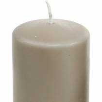 Prodotto Candela a colonna pura marrone 130/60 candela in cera naturale con stearina e colza sostenibili