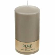 Prodotto Candela a colonna 130/70 candela marrone decorazione candela in cera naturale sostenibile