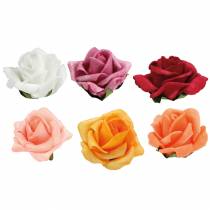 Prodotto Rosa in schiuma Ø4,5 cm diversi colori 36 pz