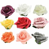 Prodotto Rosa in schiuma Ø6cm diversi colori 27 pz