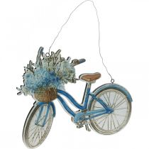 Prodotto Cartello decorativo in legno per bicicletta Cartello decorativo estivo da appendere blu, bianco 31 × 25 cm
