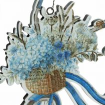 Prodotto Cartello decorativo in legno per bicicletta Cartello decorativo estivo da appendere blu, bianco 31 × 25 cm
