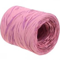 Prodotto Nastro regalo multicolor in rafia rosa-rosa, forniture per fioristi, nastro decorativo L200m