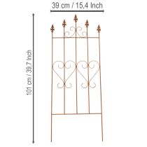 Prodotto Traliccio con motivo a cuore, supporto rampicante in stile romantico per vialetti da giardino o terrazze, 101 cm