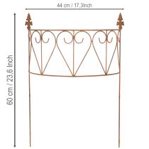 Prodotto Traliccio in metallo per aiuole e versatile decorazione da giardino, 60 cm