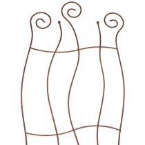 Traliccio da giardino in metallo con design curvo per piante rampicanti, 110 cm