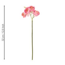 Prodotto Bouquet di ranuncoli artificiali, elegante decorazione da tavola, 32 cm, 5 pezzi