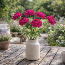 Prodotto Ranuncolo artificiale come fiore singolo per un design d'interni versatile e senza tempo, 51 cm, 3 pezzi