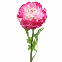 Prodotto Ranunculus rosa artificiale 48cm