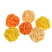 Rattanball Albicocca giallo arancio 72 pezzi