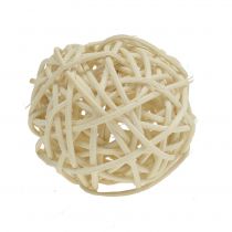 Prodotto Palline in rattan sbiancato Ø4cm 24 pz