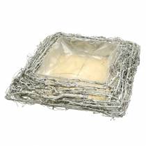 Prodotto Cuscino rustico con piante "Rami" Decorazione sbiancata 40x40cm