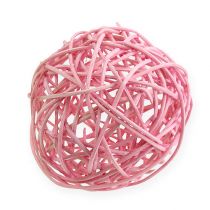 Palla in rattan Ø10cm rosa 10 pezzi