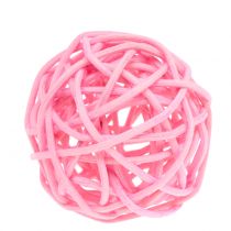 Palla in rattan Mix rosa Ø5cm 18 pezzi