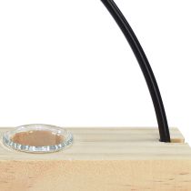 Prodotto Vaso decorativo per provetta anello decorativo in metallo nero 29×4×29 cm
