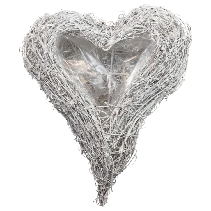 Prodotto Ciotola per piante cuore di vite cuore bianco naturale 16×19 cm×5,5 cm