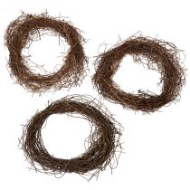 Prodotto Ghirlanda di vite naturale Ø15cm, set da 10 - Ideale per decorazioni autunnali, natalizie, pasquali e funebri