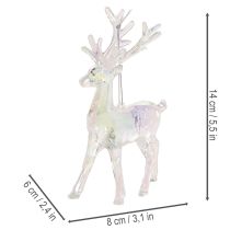 Prodotto Renne decorative in acrilico per albero di Natale, 14 cm, 4 pezzi