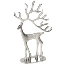 Prodotto Decorazione renna figura di cervo metallo argento H31cm