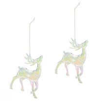 Prodotto Decorazione renna Decorazioni natalizie iridescenti H12cm 3pz
