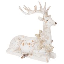 Prodotto Statuetta decorativa di un cervo seduto con le corna, 30 cm