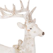 Prodotto Statuetta decorativa di un cervo seduto con le corna, 30 cm