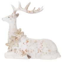 Prodotto Statuetta decorativa di un cervo seduto con le corna, 30 cm