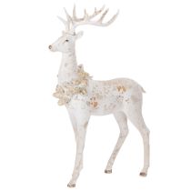 Prodotto Statuetta decorativa di cervo con decorazione a pigna per decorazioni invernali, 49 cm