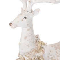 Prodotto Statuetta decorativa di cervo con decorazione a pigna per decorazioni invernali, 49 cm